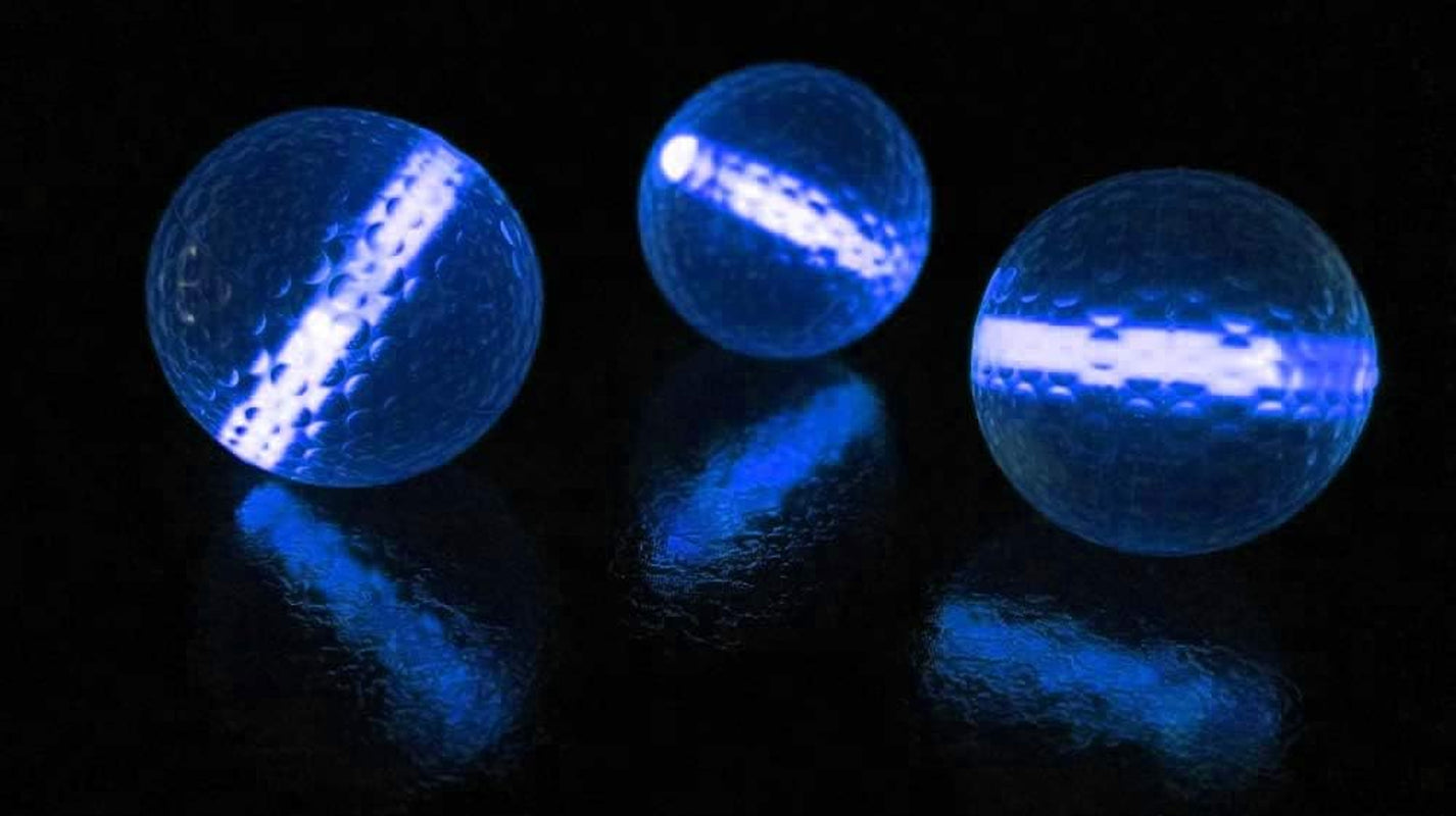 Glow Golf Balls (Set of 20 Night Golf Balls) - Glowing Golf Balls with Glow Stick Inserts