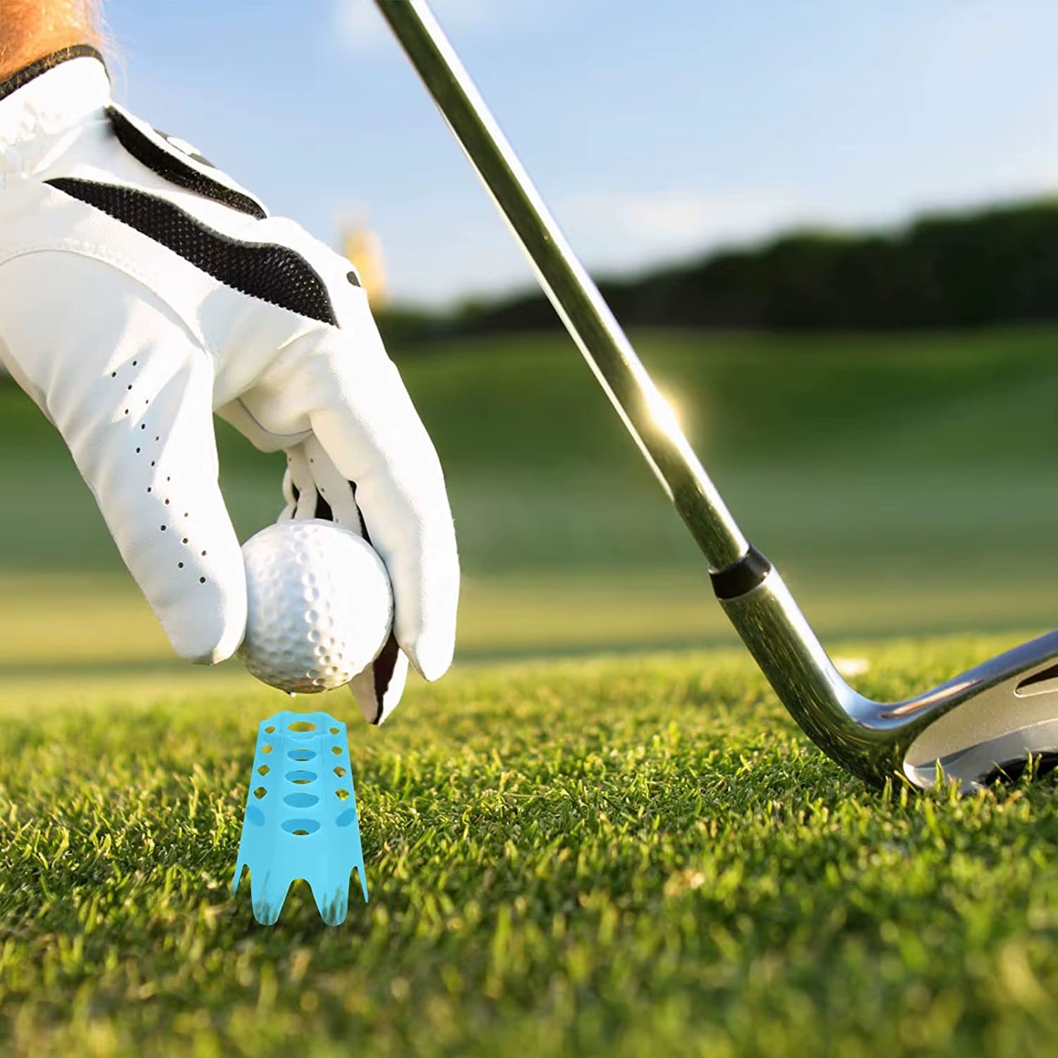 Portable Golf Tee Replacement Golf Mat Tees Golf Home Office Training Golf Tees Golf Ball Nail Simulator Sports Accessories