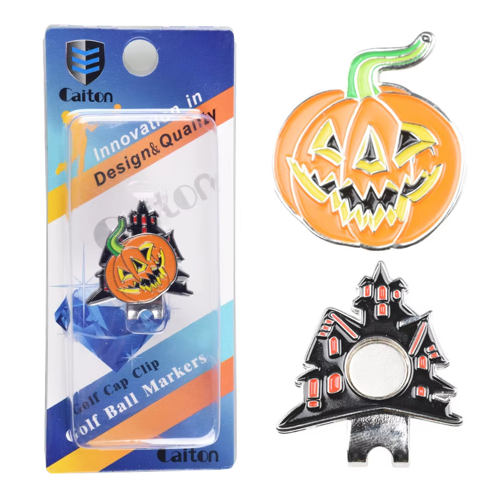 1Pcs Golf Ball Mark+Golf Hat Clip Magnetic Alloy Marker Golf Accessories Golf Cap Clips Golf Training Aids