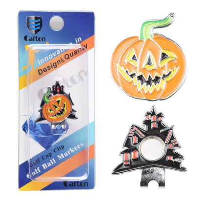 1Pcs Golf Ball Mark+Golf Hat Clip Magnetic Alloy Marker Golf Accessories Golf Cap Clips Golf Training Aids