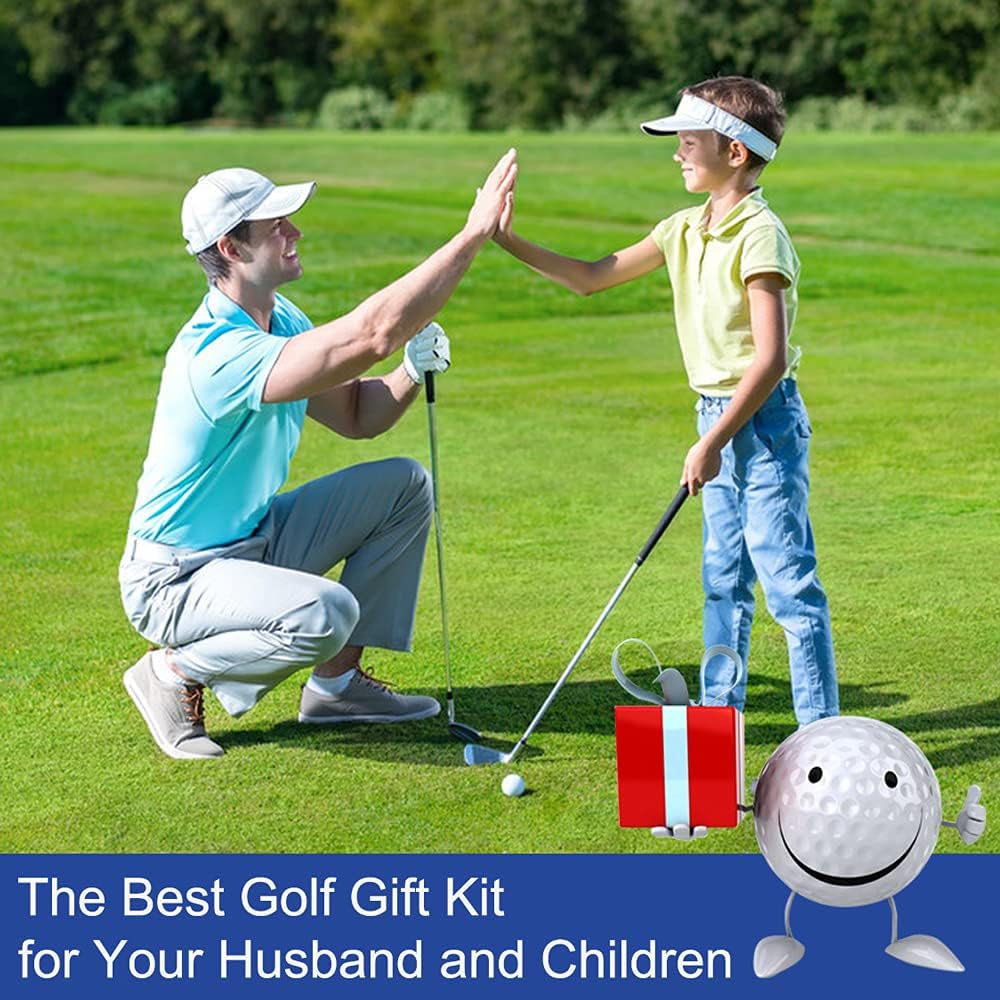 Golf Microfiber Towels Gifts Kit,Golf Cleaning Accessories Waffle Golf Towels,Golf Brush,Golf Divot Tool,Suitable for Golf Lovers,Gift for Men Women and Children (Pink)
