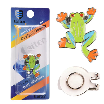 1Pcs Golf Ball Mark+Golf Hat Clip Magnetic Alloy Marker Golf Accessories Golf Cap Clips Golf Training Aids