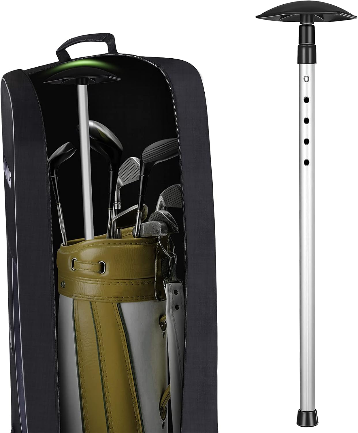 Golf Travel Bag Support Rod，Golf Stiff Arm，Travel Golf Bag Support Rod，Golf Club Protector for Travel Bag，Stiff Arm Golf Club Protector，Club Glove Stiff Arm，Golf Travel Bag Support Pole