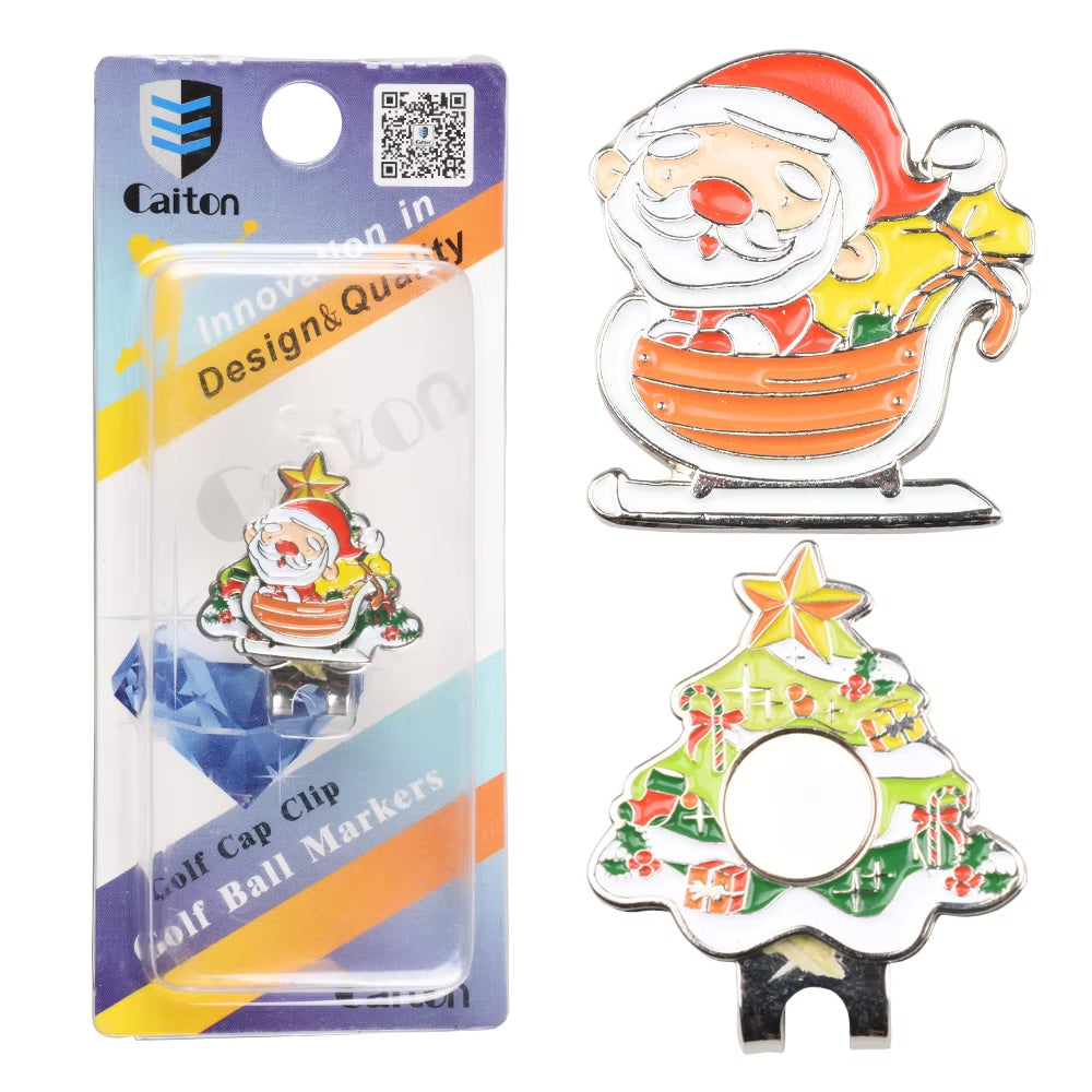 1Pcs Golf Ball Mark+Golf Hat Clip Magnetic Alloy Marker Golf Accessories Golf Cap Clips Golf Training Aids