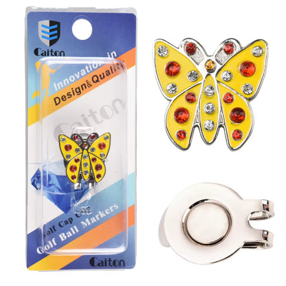 1Pcs Golf Ball Mark+Golf Hat Clip Magnetic Alloy Marker Golf Accessories Golf Cap Clips Golf Training Aids