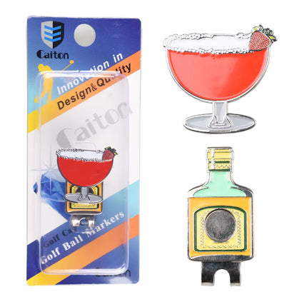 1Pcs Golf Ball Mark+Golf Hat Clip Magnetic Alloy Marker Golf Accessories Golf Cap Clips Golf Training Aids